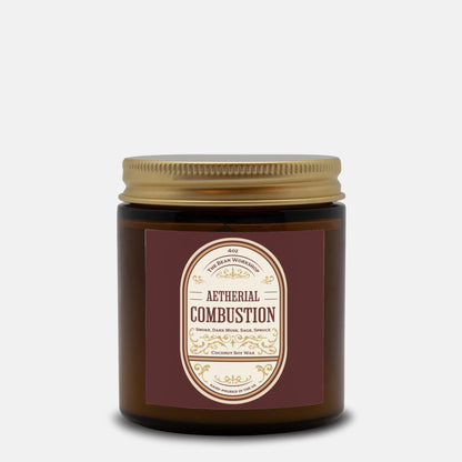 Aetherial Combustion Candle - The Bean Workshop - candle, margaret rogerson, retro, socrery of thorns