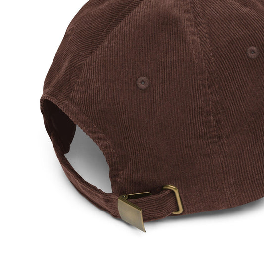 Always Fall For The Villain Vintage Corduroy Cap - The Bean Workshop - book lover, bookish, cap, corduroy cap, embroidered, hat, minimalist, minimalistic, old school, read everyday, retro, vintage
