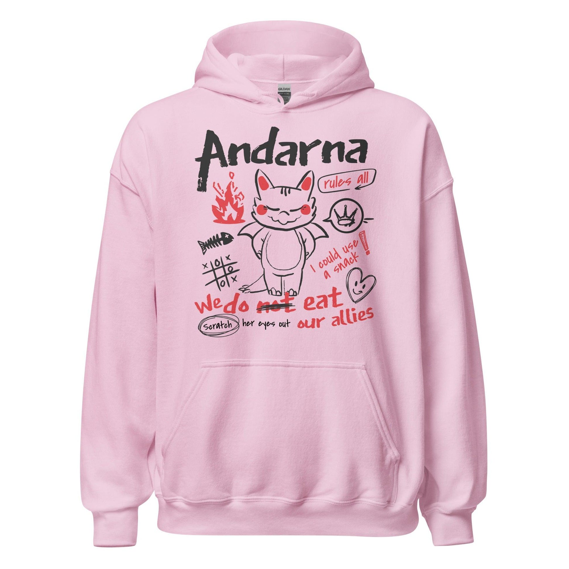 Andarna Hoodie - The Bean Workshop - fourth wing, hooded sweatshirt, hoodie, iron flame, onyx storm, rebecca yarros