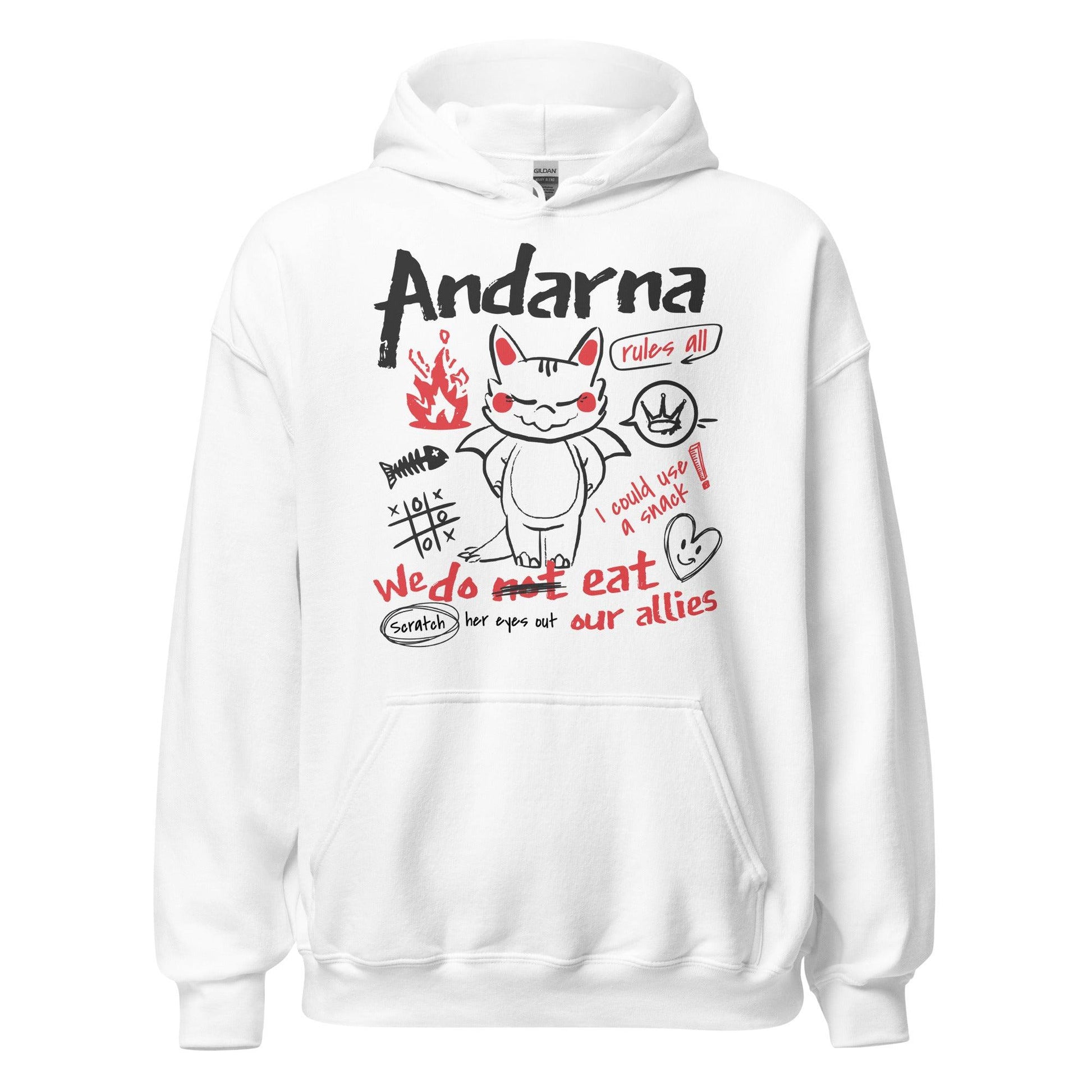 Andarna Hoodie - The Bean Workshop - fourth wing, hooded sweatshirt, hoodie, iron flame, onyx storm, rebecca yarros