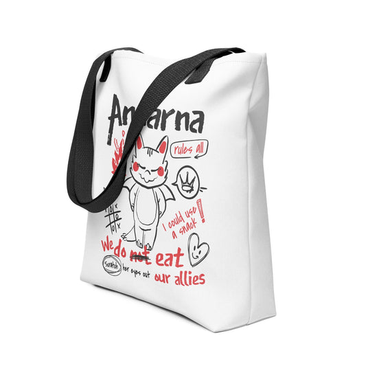 Andarna Tote Bag - The Bean Workshop - fourth wing, iron flame, onyx storm, rebecca yarros