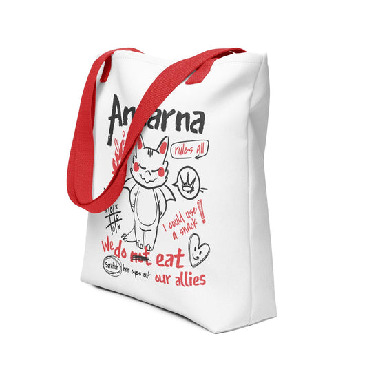 Andarna Tote Bag - The Bean Workshop - fourth wing, iron flame, onyx storm, rebecca yarros