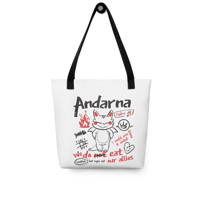 Andarna Tote Bag - The Bean Workshop - fourth wing, iron flame, onyx storm, rebecca yarros