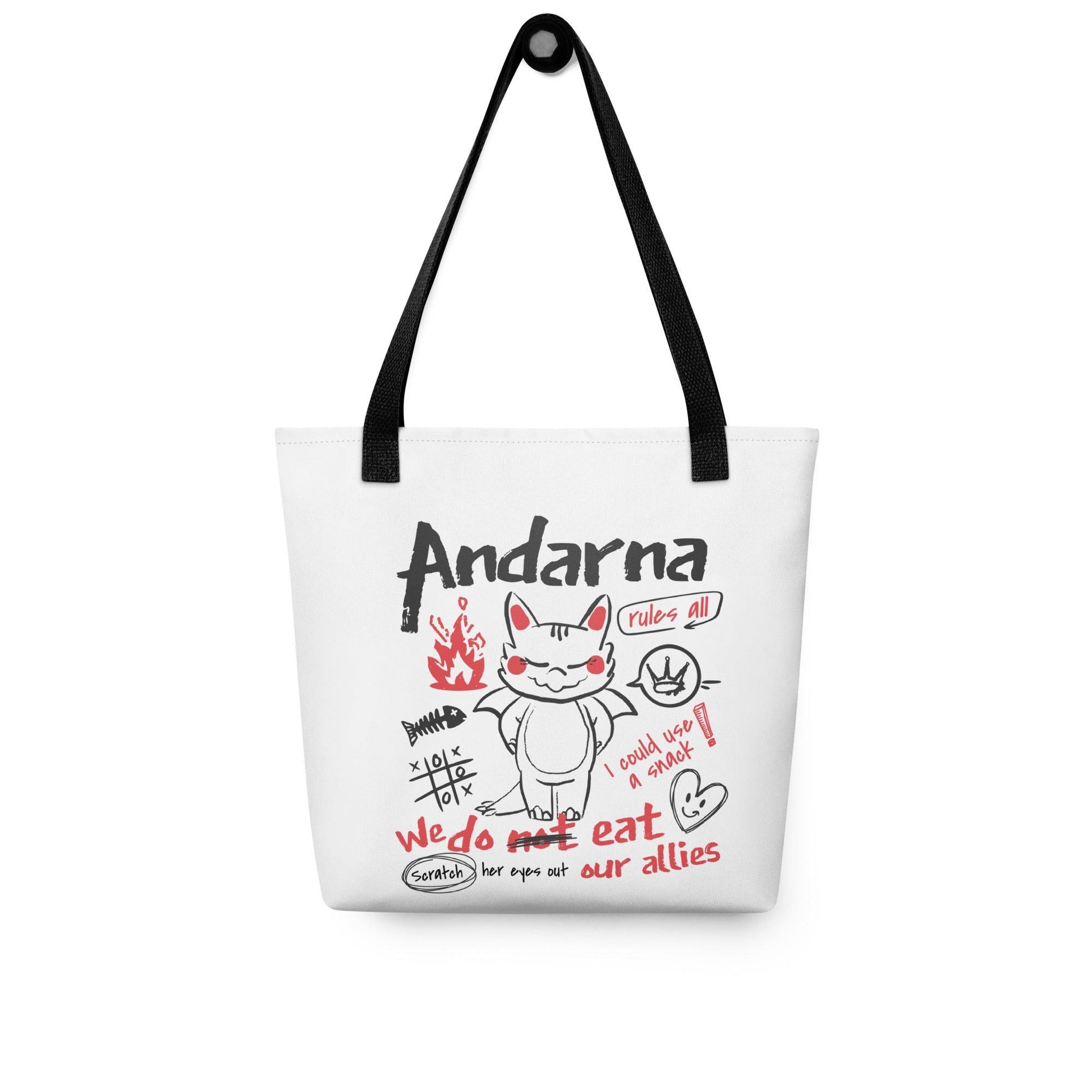 Andarna Tote Bag - The Bean Workshop - fourth wing, iron flame, onyx storm, rebecca yarros