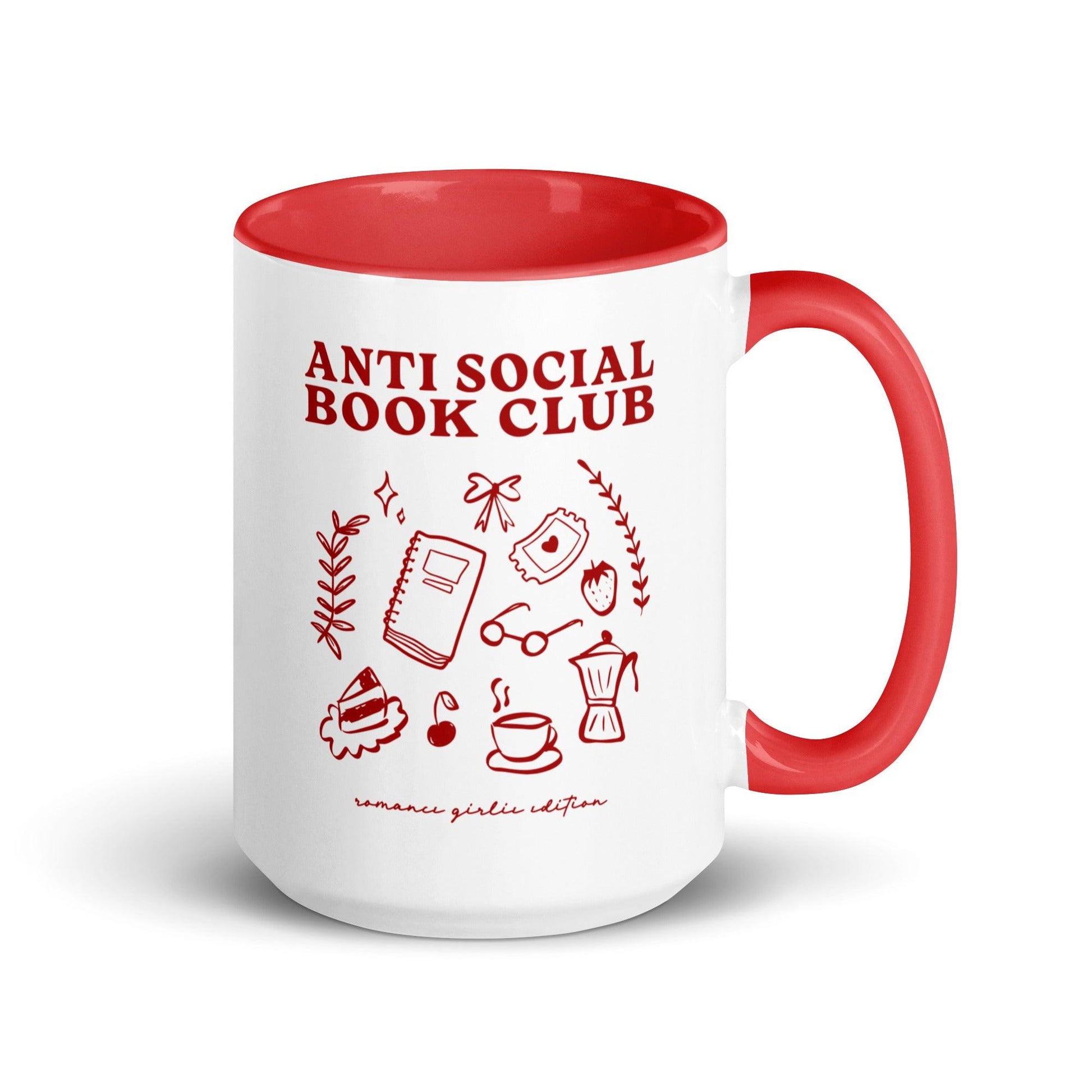 Anti-Social Book Club Mug - The Bean Workshop - AntiSocialBookClub, BookLoverAccessories, ceramic mug, LiteraryGifts, mug, read everyday, ReadingComfort, valentine, Valentine's Day Picks