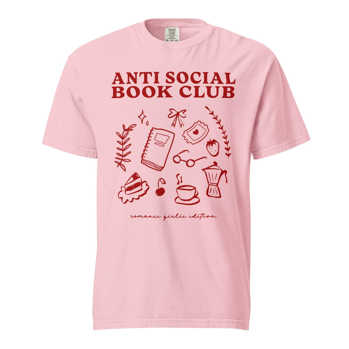 Anti Social Book Club T-shirt - The Bean Workshop - Anti Social Book Club, book lover, read everyday, t-shirt, tee, valentine