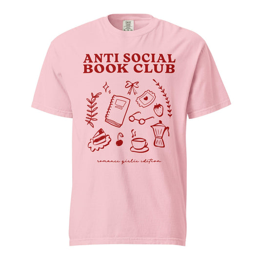 Anti Social Book Club T-shirt - The Bean Workshop - Anti Social Book Club, book lover, read everyday, t-shirt, tee, valentine
