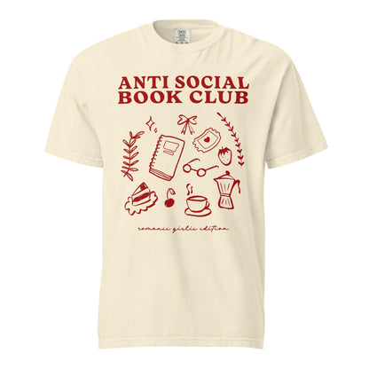 Anti Social Book Club T-shirt - The Bean Workshop - Anti Social Book Club, book lover, read everyday, t-shirt, tee, valentine