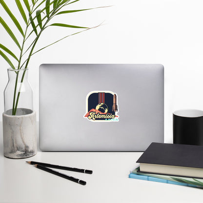 Artemisia Capital City of Luna Sticker - The Bean Workshop - Artemisia, book lover gift, Bookish Accesories, Bookish Gift, bookish sticker, Capital City of Luna, Cinder, die cut sticker, Luna, Marissa Meyer, Marissa Meyer merch, sci-fi fairy tale, Sticker, The Lunar Chronicles, The Lunar Chronicles merch