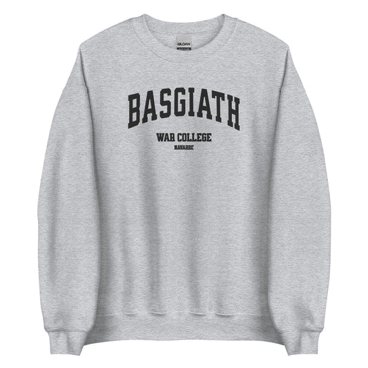 Basgiath War College Embroidered Crewneck Sweatshirt - The Bean Workshop - embroidered, fourth wing, rebecca yarros, sweatshirt