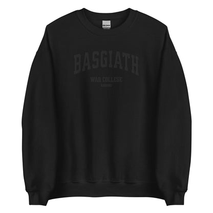 Basgiath War College Embroidered Crewneck Sweatshirt - The Bean Workshop - embroidered, fourth wing, rebecca yarros, sweatshirt