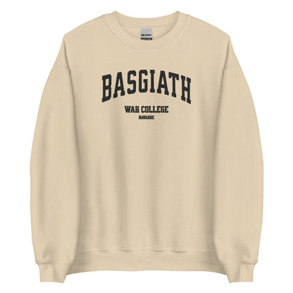 Basgiath War College Embroidered Crewneck Sweatshirt - The Bean Workshop - embroidered, fourth wing, rebecca yarros, sweatshirt