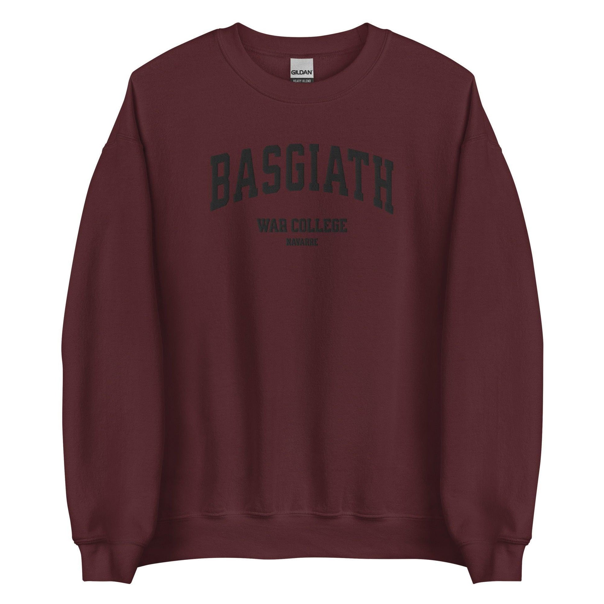 Basgiath War College Embroidered Crewneck Sweatshirt - The Bean Workshop - embroidered, fourth wing, rebecca yarros, sweatshirt