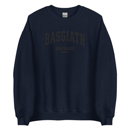 Basgiath War College Embroidered Crewneck Sweatshirt - The Bean Workshop - embroidered, fourth wing, rebecca yarros, sweatshirt