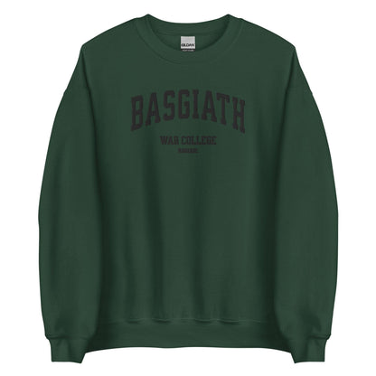 Basgiath War College Embroidered Crewneck Sweatshirt - The Bean Workshop - embroidered, fourth wing, rebecca yarros, sweatshirt