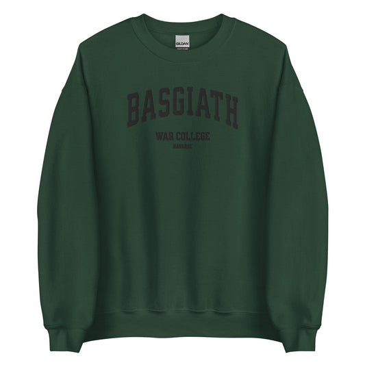 Basgiath War College Embroidered Crewneck Sweatshirt - The Bean Workshop - embroidered, fourth wing, rebecca yarros, sweatshirt