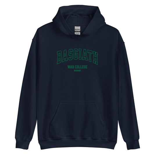 Basgiath War College Embroidered Hoodie - The Bean Workshop - embroidered, fourth wing, hoodie, rebecca yarros