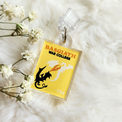 Basgiath War College Fourth Wing Kindle Charm - The Bean Workshop - basgiath war college, dust plug, e readers, fourth wing, iron flame, kindle charm, onyx storm, phone charm, reading accessories, rebecca yarros