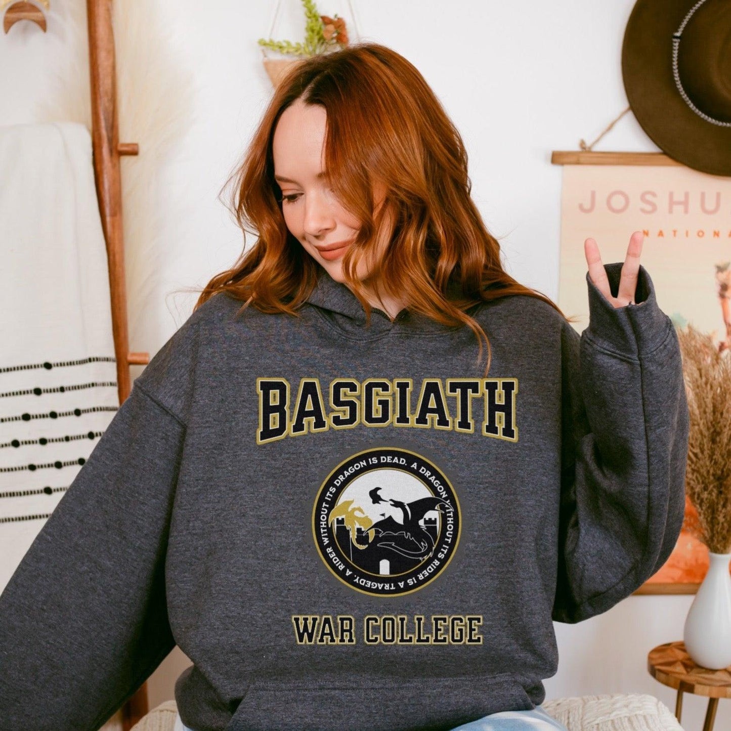 Basgiath War College Hoodie - The Bean Workshop - fourth wing, hoodie, rebecca yarros
