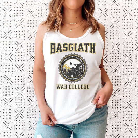 Basgiath War College Racerback Tank Top - The Bean Workshop - fourth wing, racerback, rebecca yarros, tank top