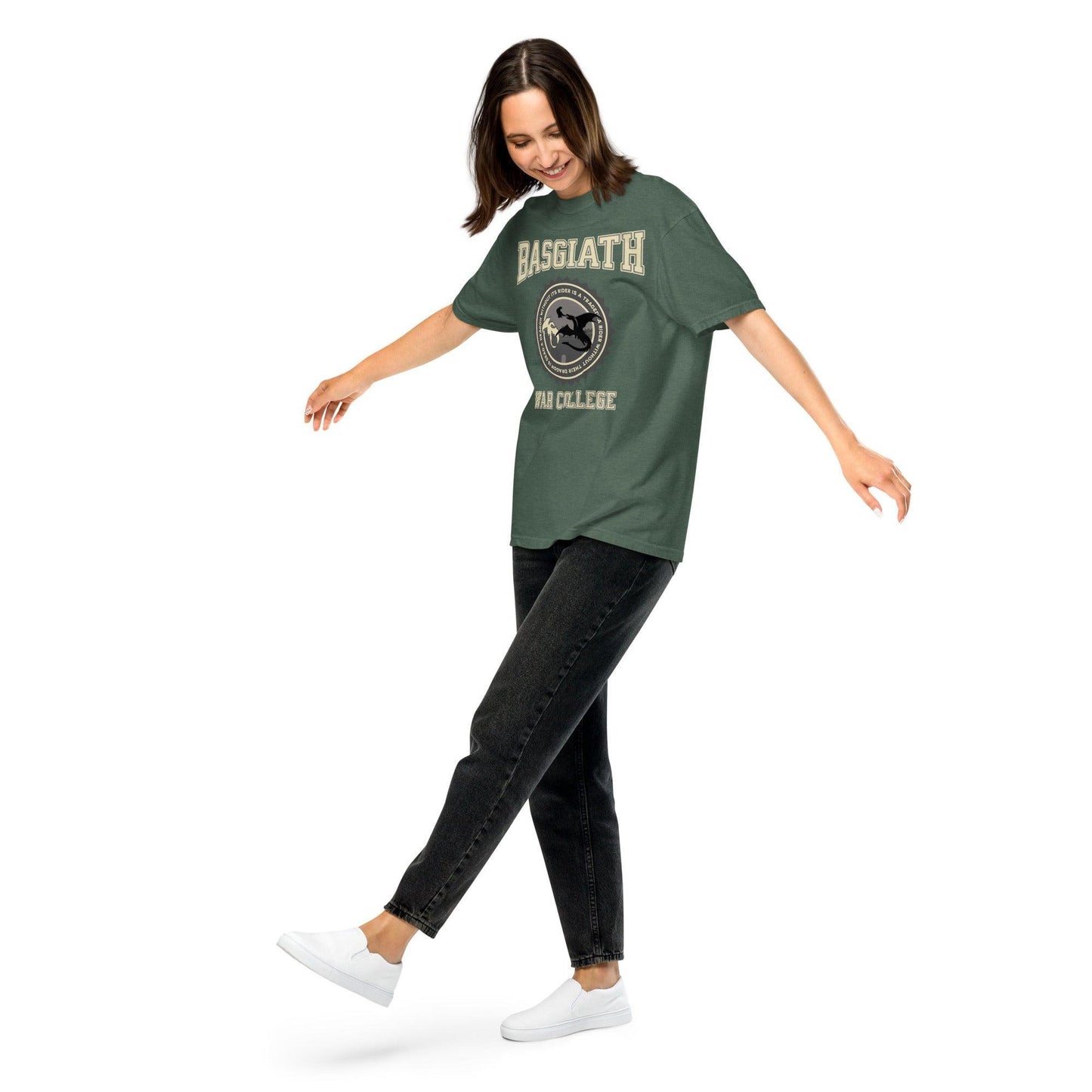 Basgiath War College T-Shirt - The Bean Workshop - box tee, fourth wing, rebecca yarros