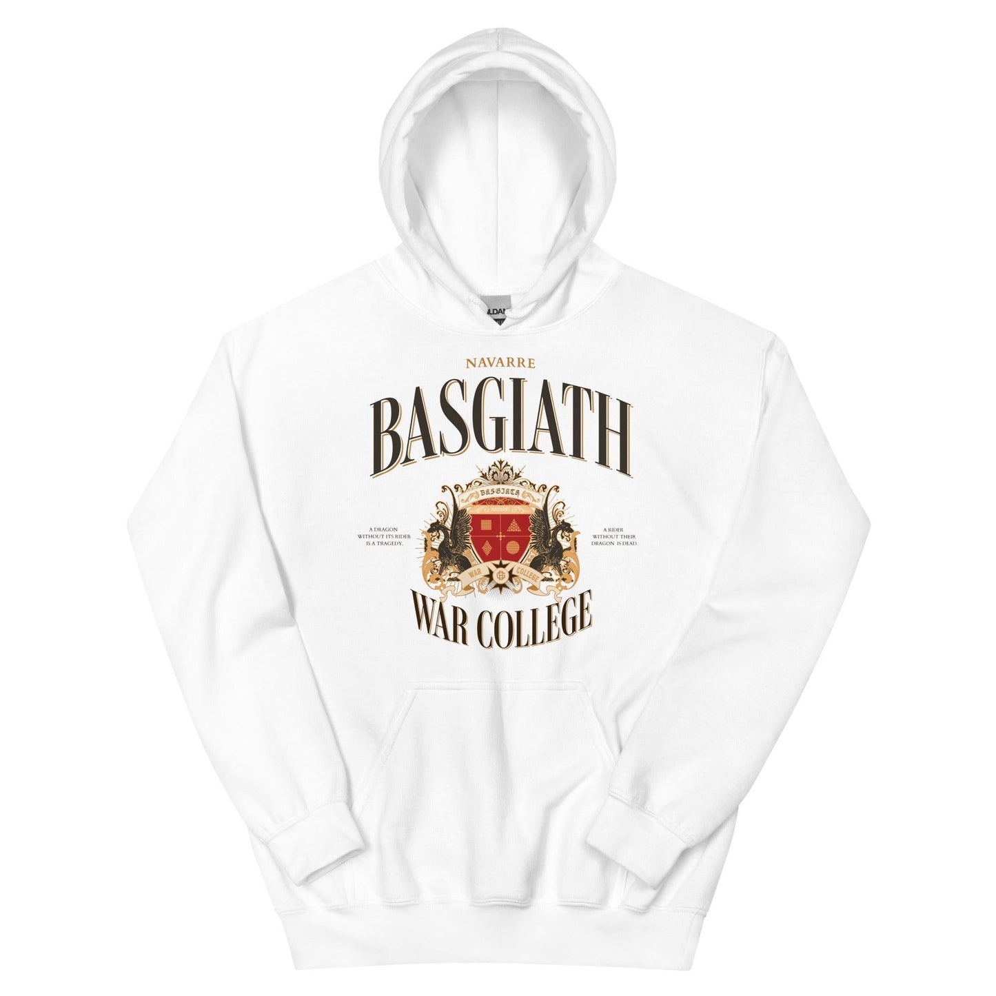 Basgiath War College Vintage Style Hooded Sweater - The Bean Workshop - fourth wing, hoodie, rebecca yarros