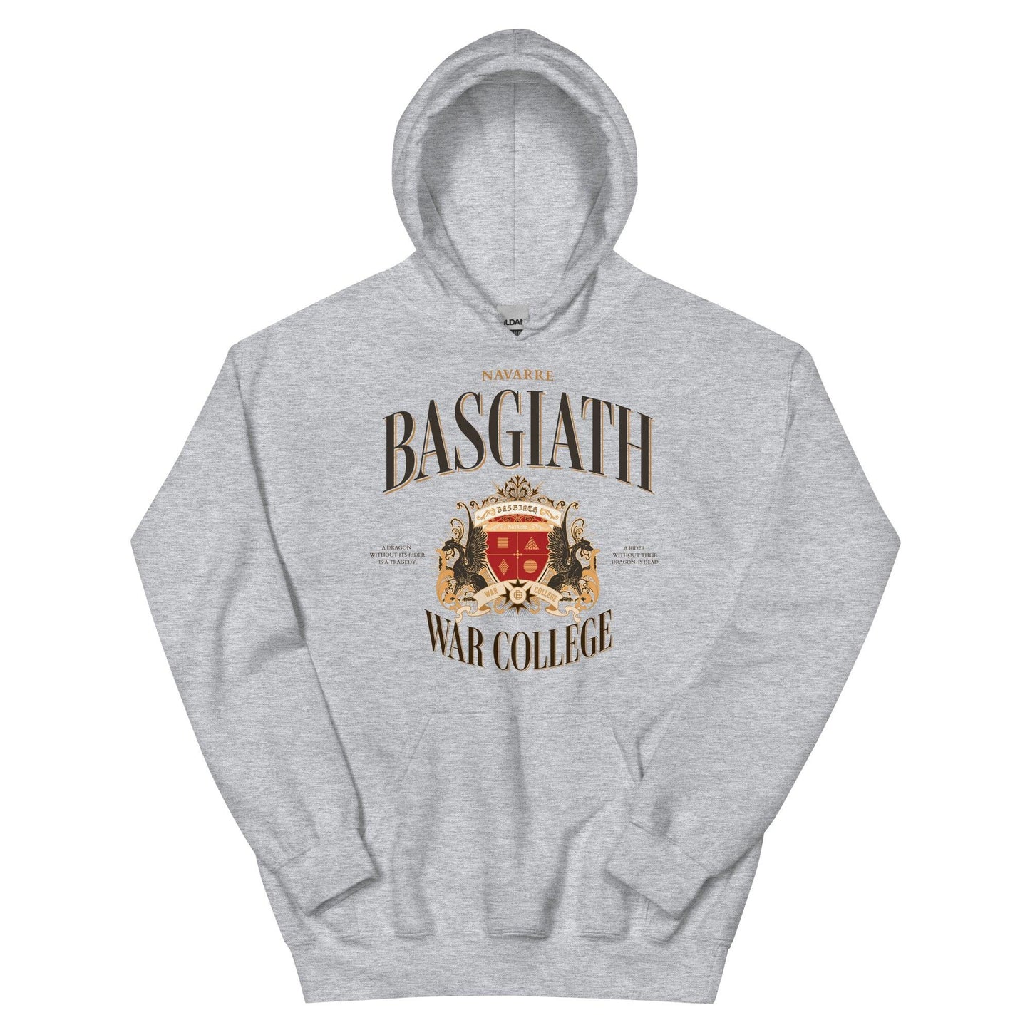 Basgiath War College Vintage Style Hooded Sweater - The Bean Workshop - fourth wing, hoodie, rebecca yarros