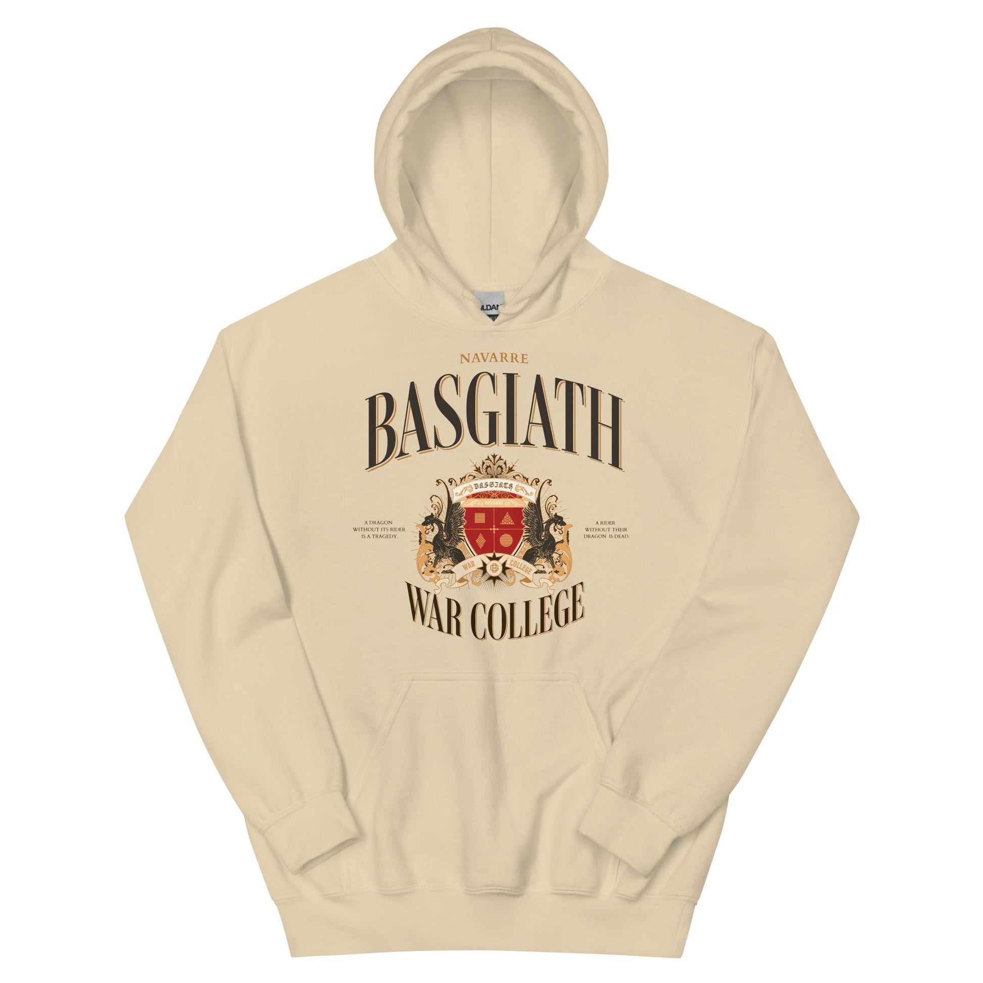 Basgiath War College Vintage Style Hooded Sweater - The Bean Workshop - fourth wing, hoodie, rebecca yarros
