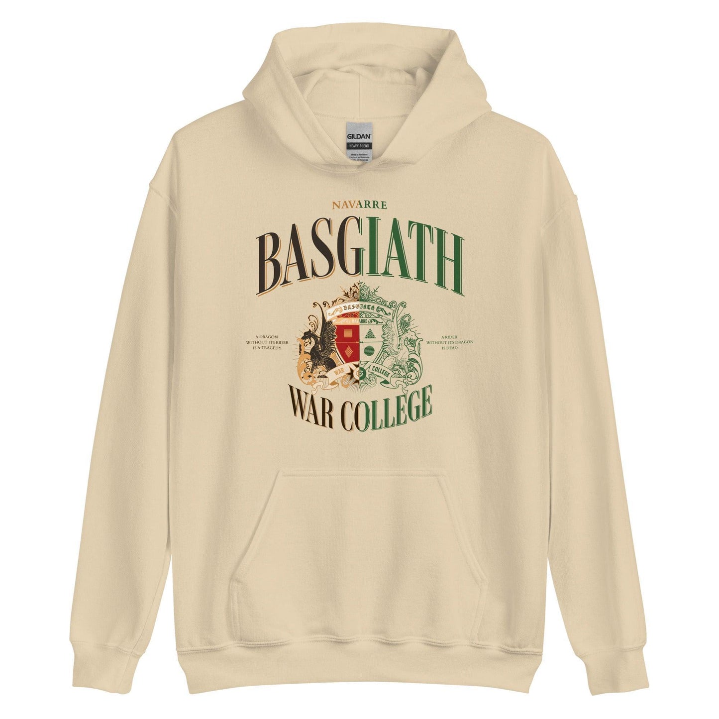 Basgiath War College Vintage Style Hoodie - The Bean Workshop - fourth wing, hoodie, rebecca yarros