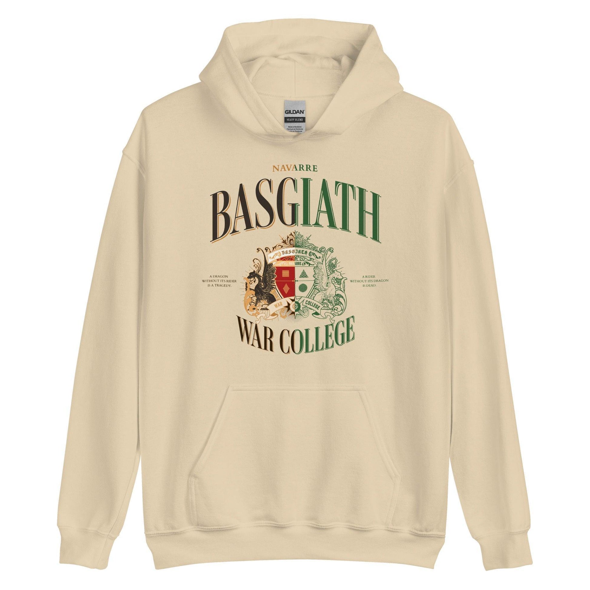 Basgiath War College Vintage Style Hoodie - The Bean Workshop - fourth wing, hoodie, rebecca yarros