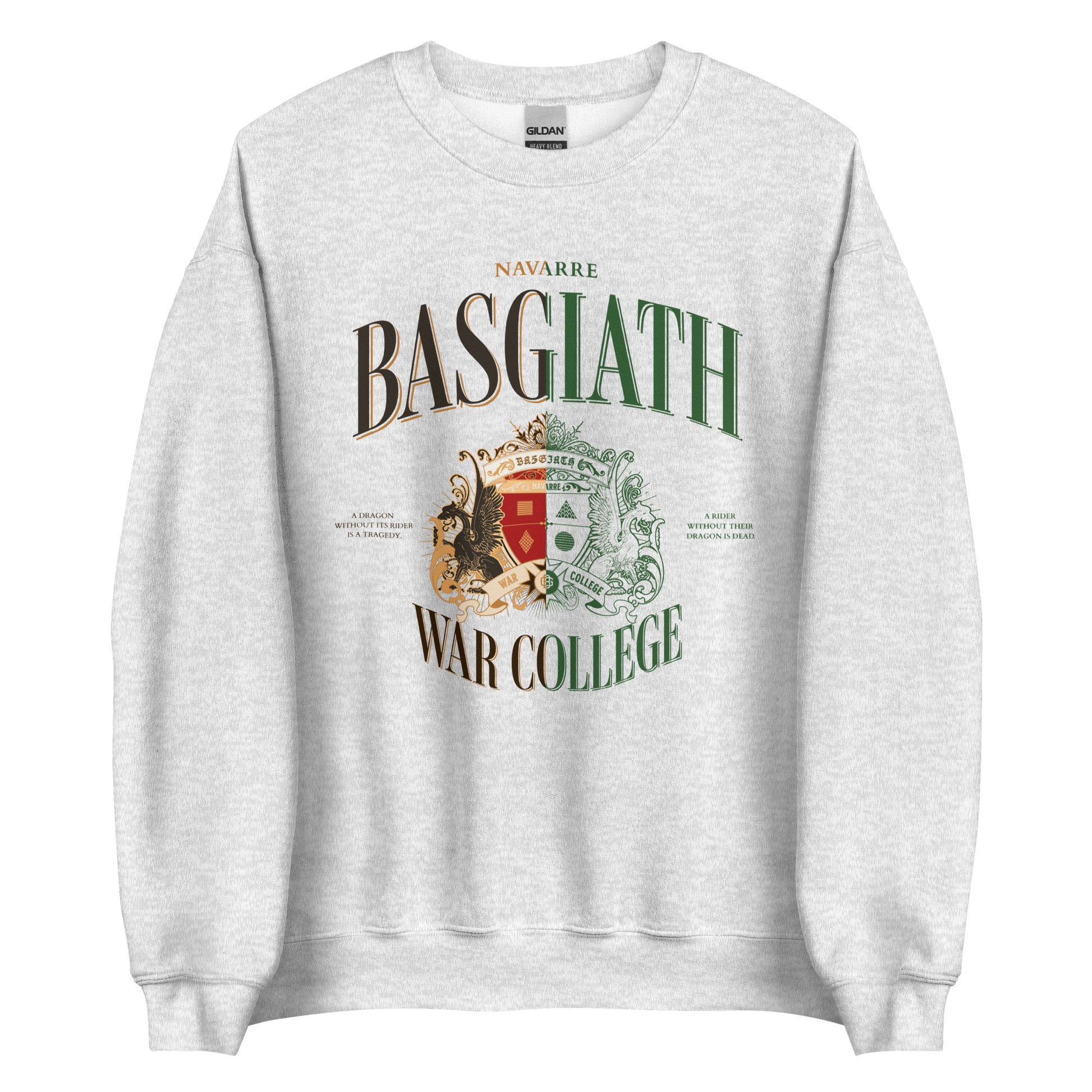 Basgiath War College Vintage Style Sweater - The Bean Workshop - fourth wing, rebecca yarros, sweater, sweatshirt, the empyrean series