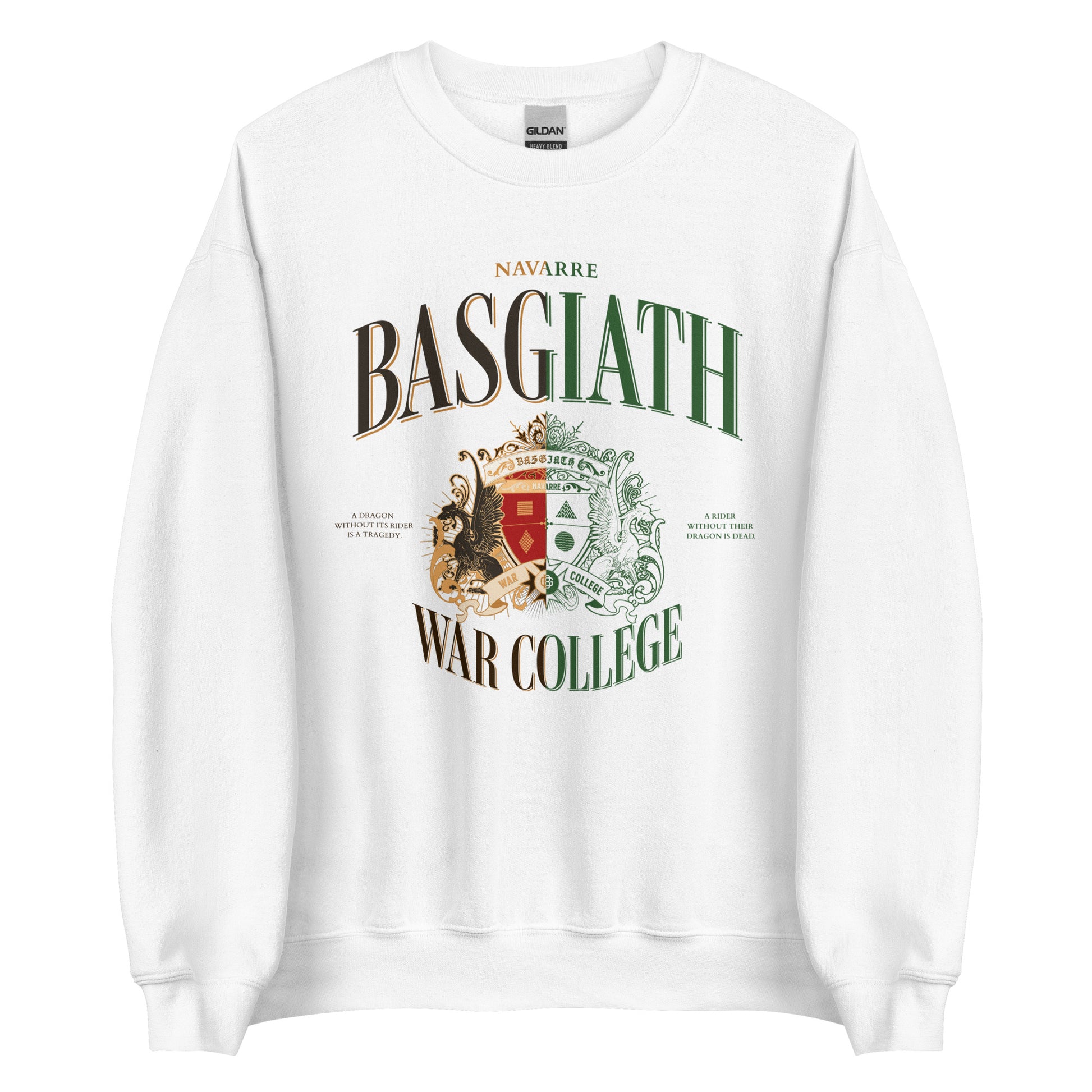 Basgiath War College Vintage Style Sweater - The Bean Workshop - fourth wing, rebecca yarros, sweater, sweatshirt, the empyrean series