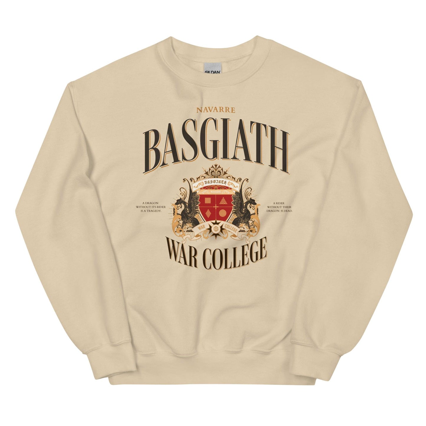 Basgiath War College Vintage Style Sweatshirt - The Bean Workshop - fourth wing, rebecca yarros, sweatshirt