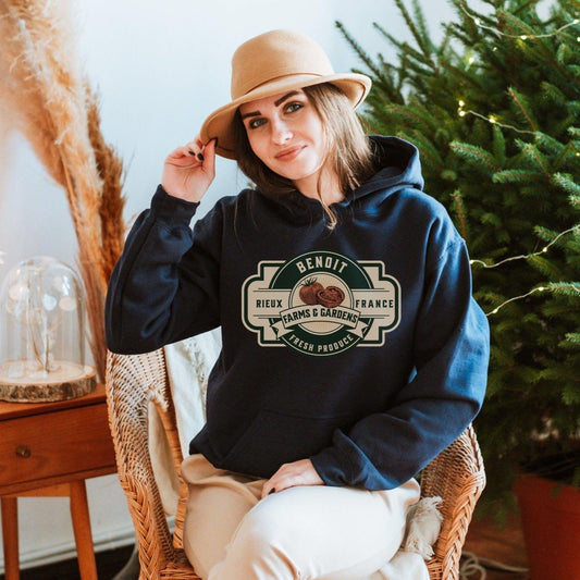 Benoit Farms & Garden Hoodie - The Bean Workshop - hoodie, marissa meyer, the lunar chronicles