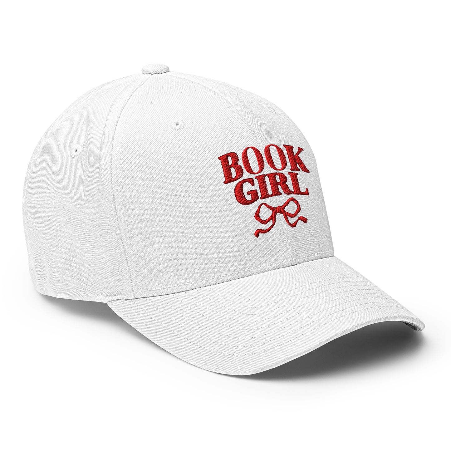 Book Girl Embroidered Hat - The Bean Workshop - Beach Reading Headwear., Bookish Summer Collection, cap, hat, Reading Cap, Structured Twill Cap, Summer Bookworm Hat