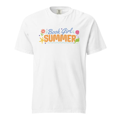 Book Girl Summer T-shirt - The Bean Workshop - Beach Read Top, Book Girl Summer T-shirt, Book Lover Shirt, Bookish Summer Collection, Bookworm Apparel, Summer Reading Tee, t-shirt, tee