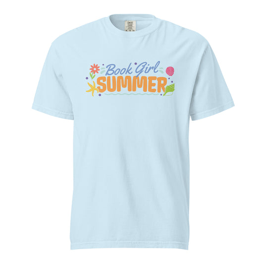 Book Girl Summer T-shirt - The Bean Workshop - Beach Read Top, Book Girl Summer T-shirt, Book Lover Shirt, Bookish Summer Collection, Bookworm Apparel, Summer Reading Tee, t-shirt, tee