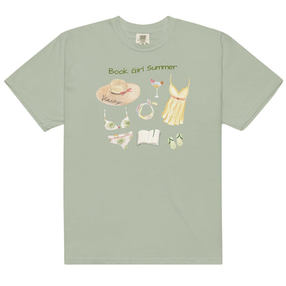 Book Girl Summer Tee Shirt - The Bean Workshop - book lover, girlie, outdoor, read everyday, summer, tee shirt