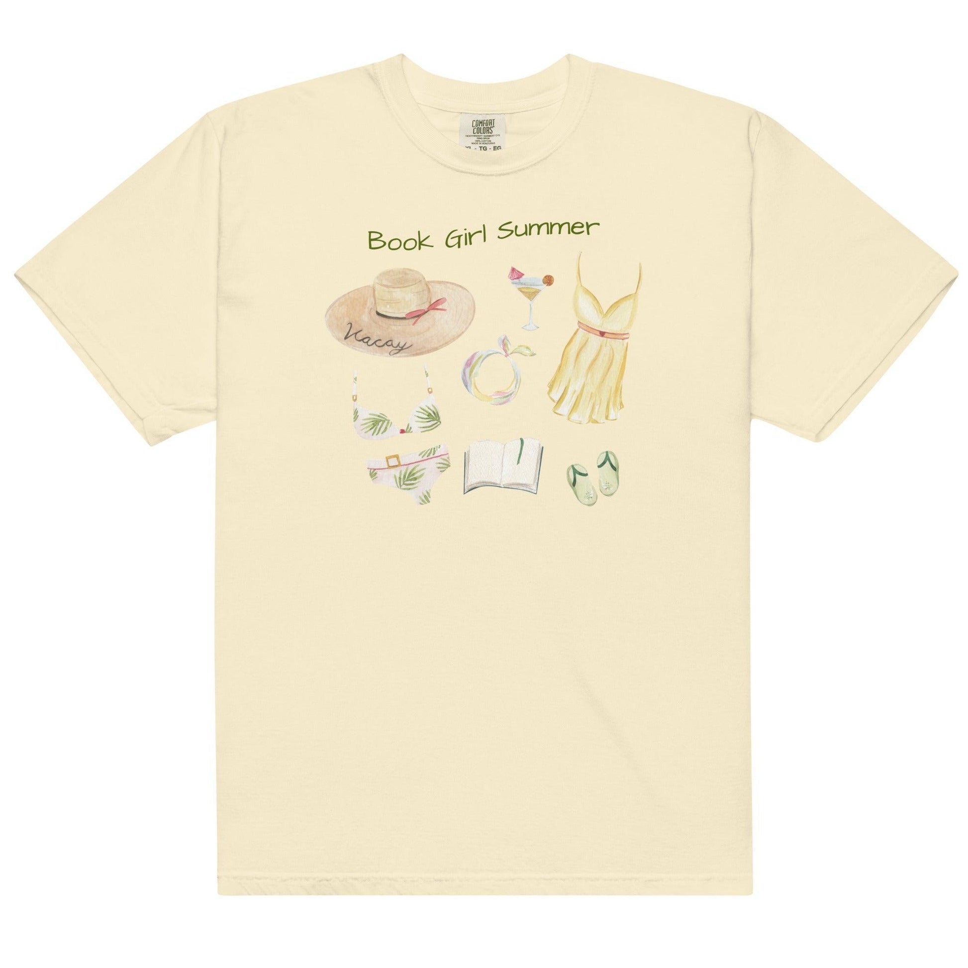 Book Girl Summer Tee Shirt - The Bean Workshop - book lover, girlie, outdoor, read everyday, summer, tee shirt