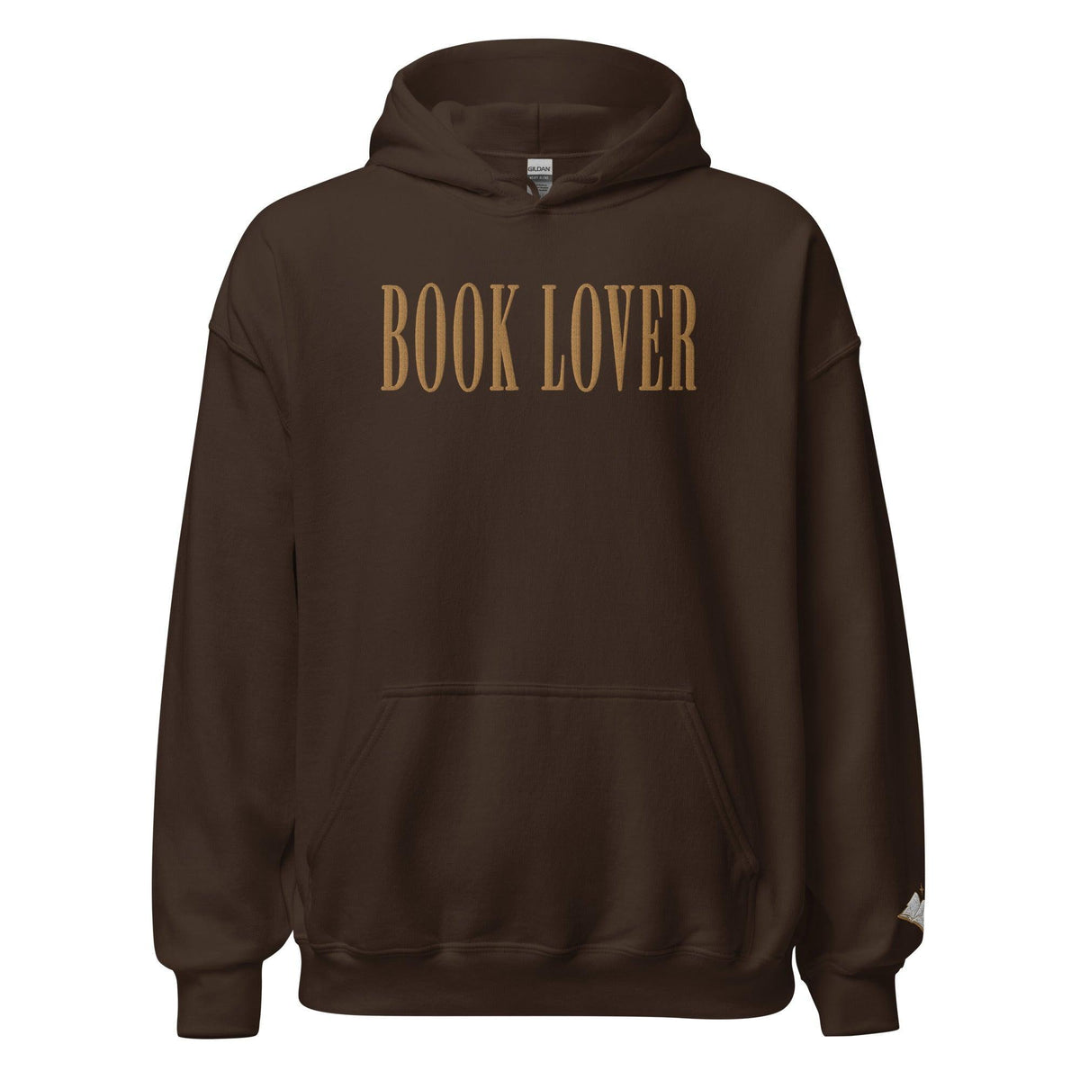 Book Lover Embroidered Hoodie - The Bean Workshop - book lover, bookish, embroidered, hoodie, minimalistic, read everyday