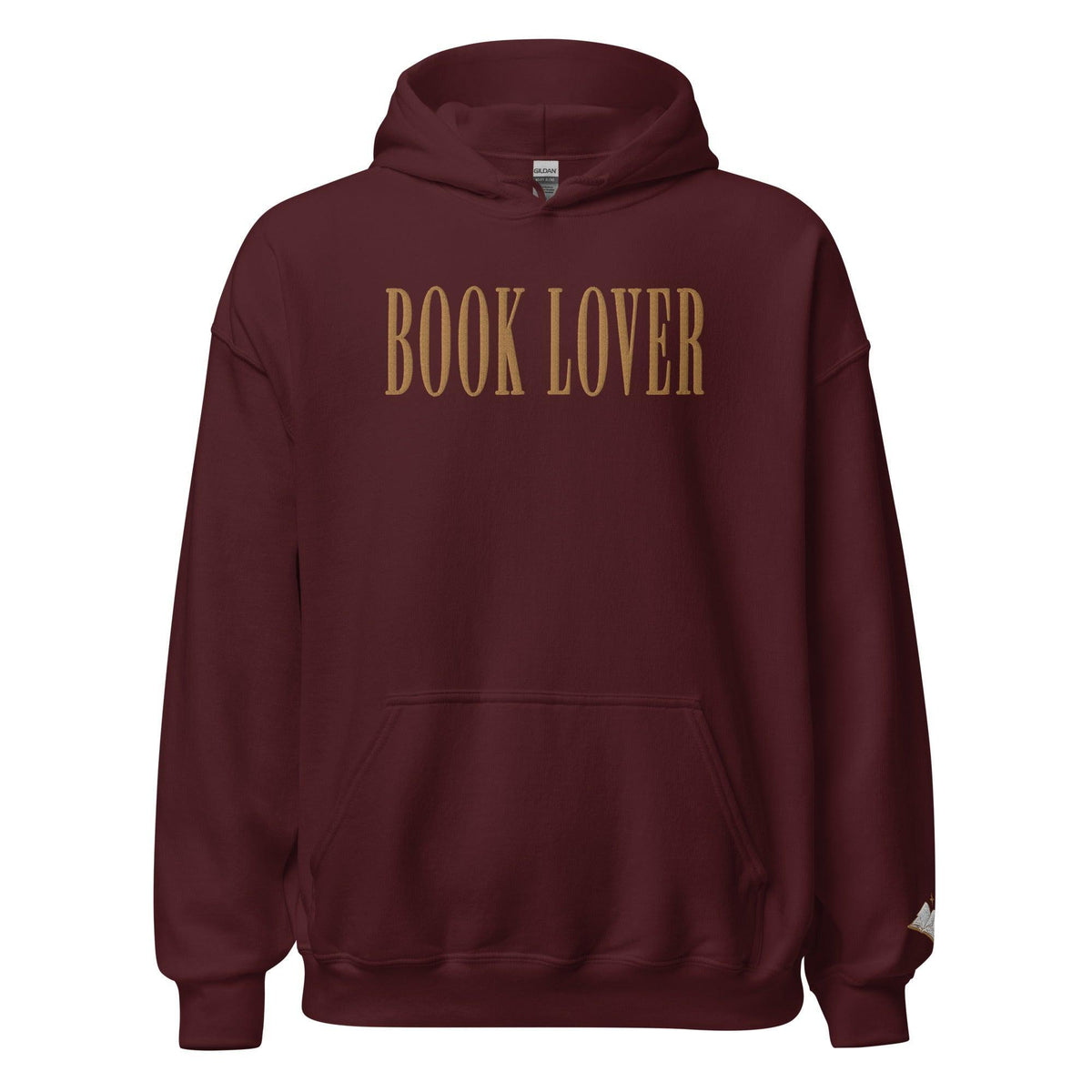 Book Lover Embroidered Hoodie - The Bean Workshop - book lover, bookish, embroidered, hoodie, minimalistic, read everyday