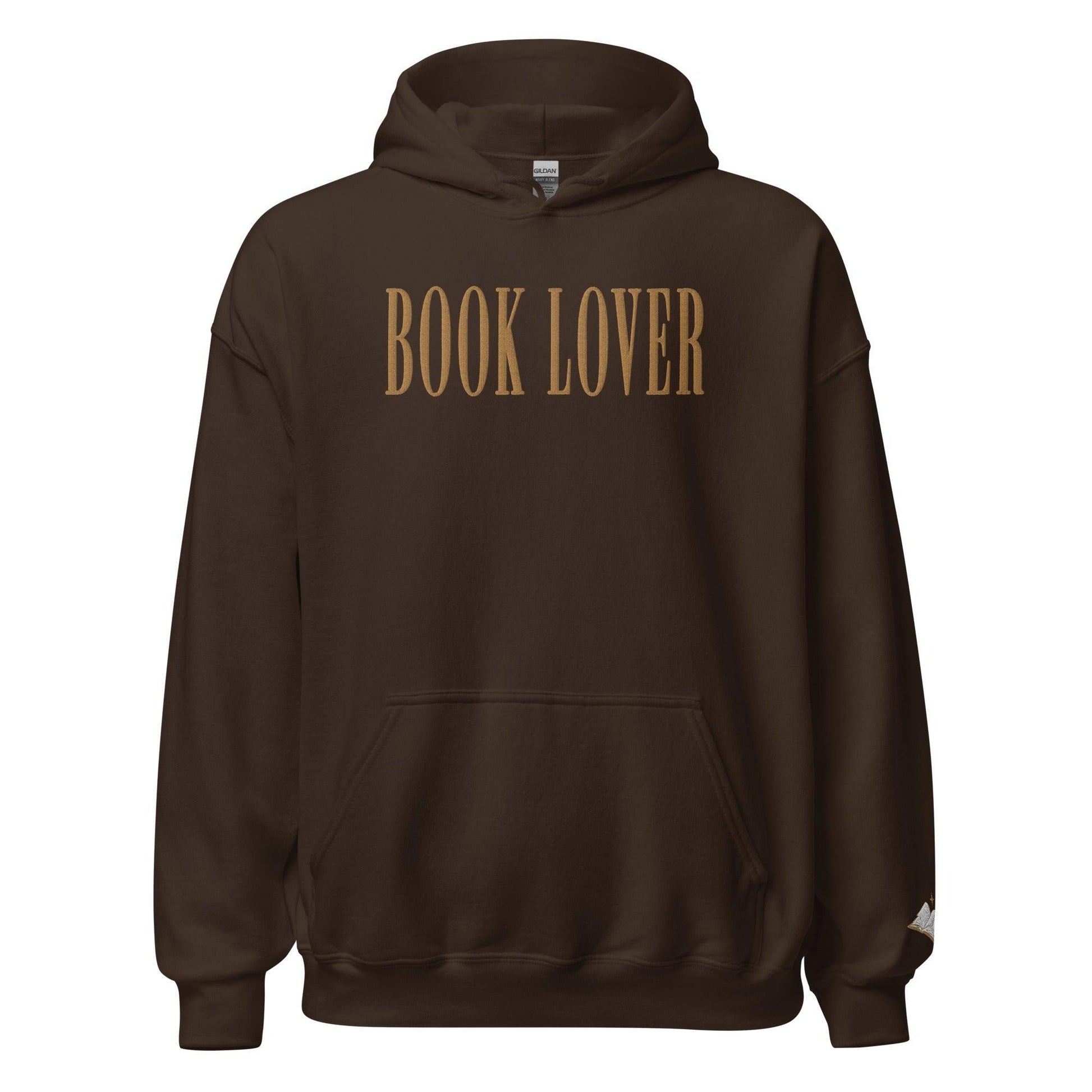 Book Lover Embroidered Hoodie - The Bean Workshop - book lover, bookish, embroidered, hoodie, minimalistic, read everyday