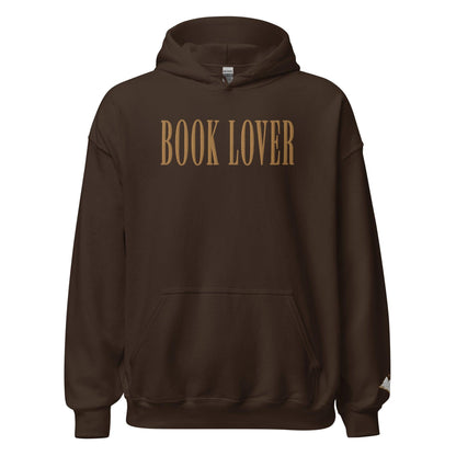 Book Lover Embroidered Hoodie - The Bean Workshop - book lover, bookish, embroidered, hoodie, minimalistic, read everyday