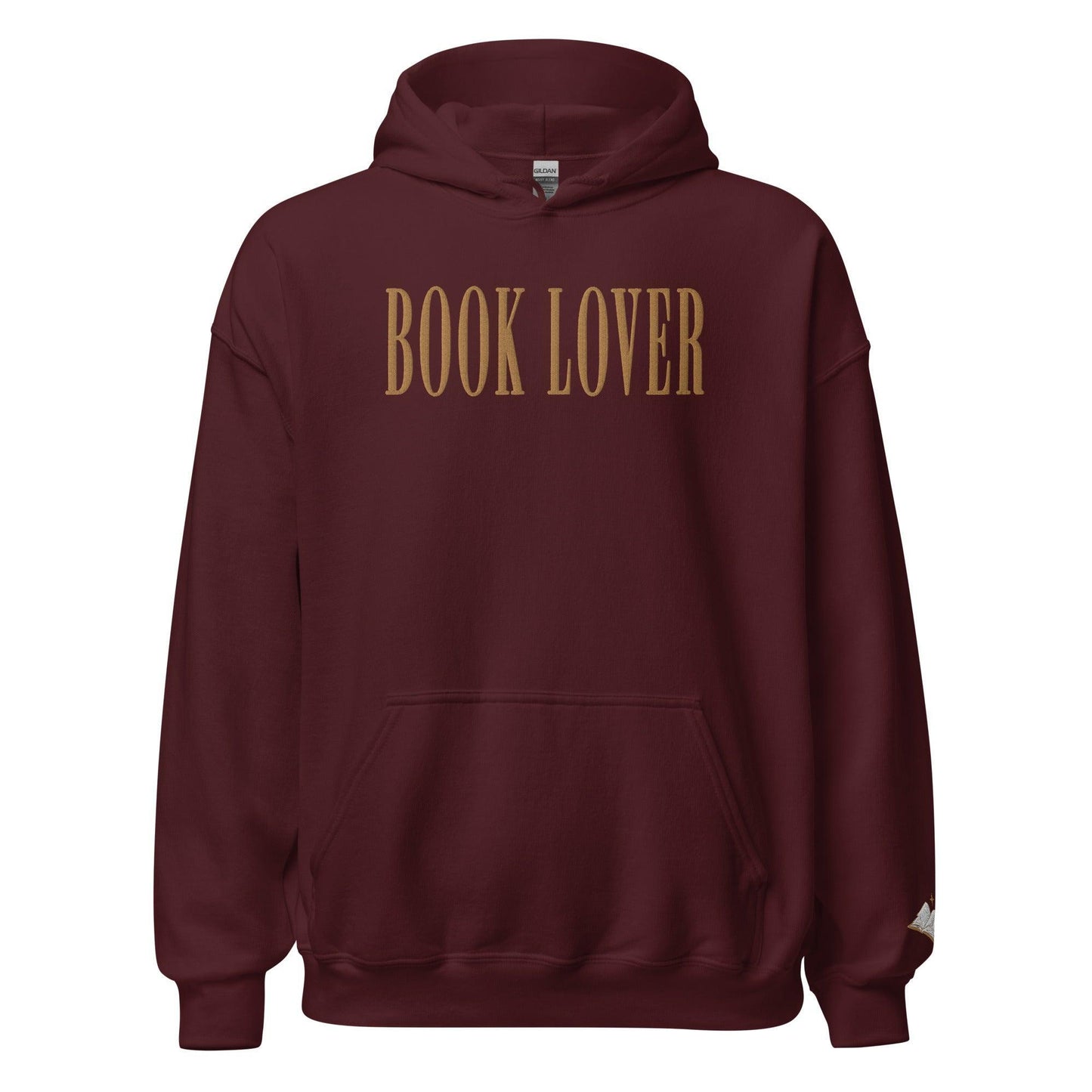 Book Lover Embroidered Hoodie - The Bean Workshop - book lover, bookish, embroidered, hoodie, minimalistic, read everyday
