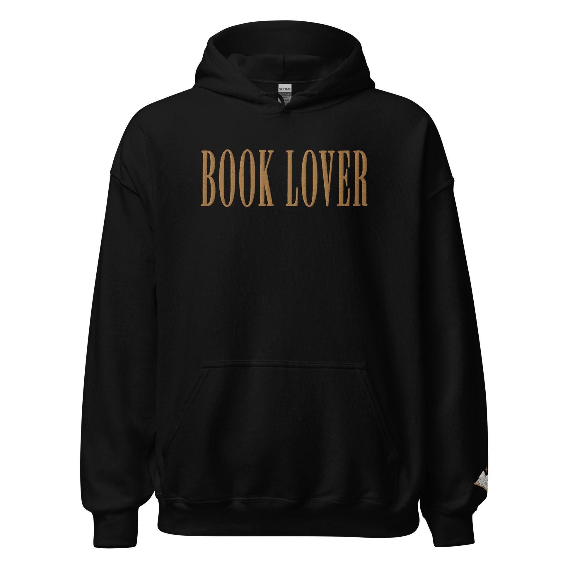 Book Lover Embroidered Hoodie - The Bean Workshop - book lover, bookish, embroidered, hoodie, minimalistic, read everyday