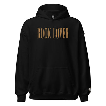 Book Lover Embroidered Hoodie - The Bean Workshop - book lover, bookish, embroidered, hoodie, minimalistic, read everyday