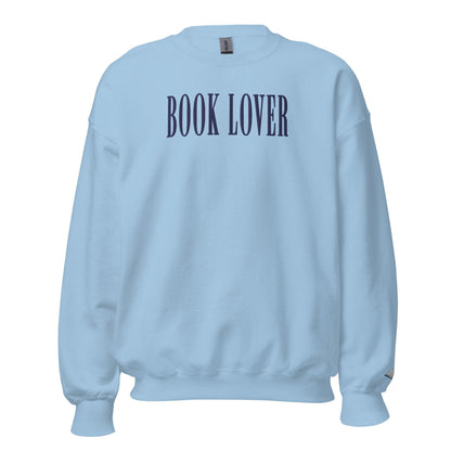 Book Lover Embroidered Sweatshirt - The Bean Workshop - book lover, bookish, embroidered, minimalistic, read everyday, sweatshirt