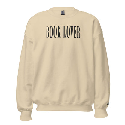 Book Lover Embroidered Sweatshirt - The Bean Workshop - book lover, bookish, embroidered, minimalistic, read everyday, sweatshirt