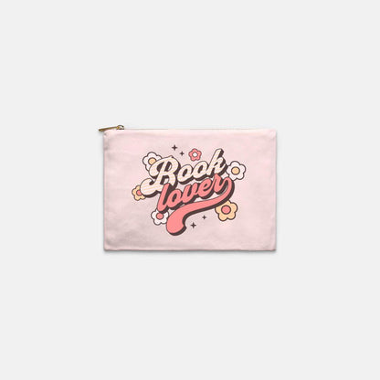 Book Lover Kindle Bag | Retro Bookish E-Reader & Makeup Bag | 4 Colors - The Bean Workshop - book girlie, book lover, bookish, bookish gift, bookish pouch, e-reader sleeve, gift for book lovers, kindle bag, Kindle sleeve, read everyday, retro, retro bookish, typography bag