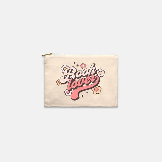 Book Lover Kindle Bag | Retro Bookish E-Reader & Makeup Bag | 4 Colors - The Bean Workshop - book girlie, book lover, bookish, bookish gift, bookish pouch, e-reader sleeve, gift for book lovers, kindle bag, Kindle sleeve, read everyday, retro, retro bookish, typography bag